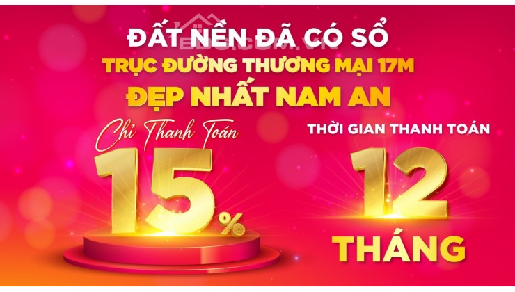 Đất nền Nam An ngay trung tâm hành chính Bàu Bàng giá 1 tỷ 550/100m2 thanh toán linh hoạt 12 tháng