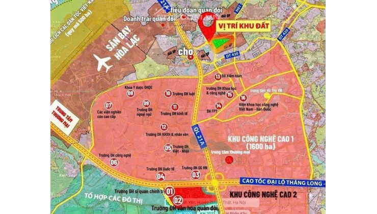 Cần bán gấp lô đất tái định cư tại Hòa Lạc, cách đại học FPT chỉ 5p di chuyển