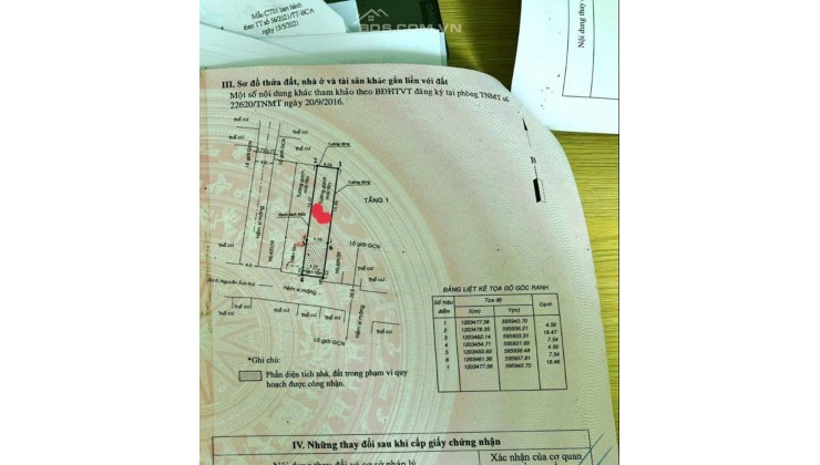 Ngợp bank cần tiền để làm ăn nên bán gấp lô đất nền 109m2 mặt đường 8m