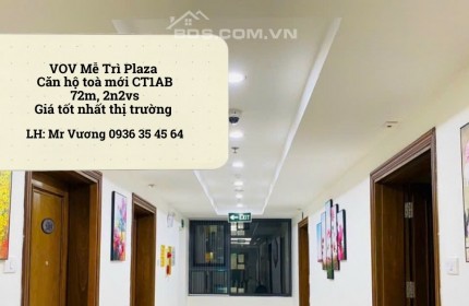 bán căn hộ toà mới CT1AB - VOV Mễ Trì Plaza - 72m - 2 phòng ngủ 2 vệ sinh