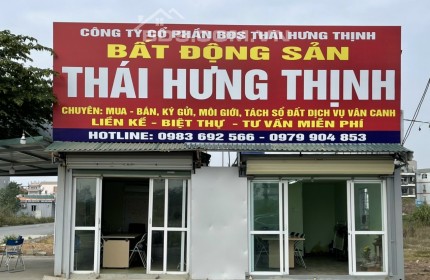 Chính chủ bán lô đất dịch vụ Vân Canh số 197 có diện tích 55,9m, sổ đỏ riêng biệt. giá rẻ, vị trí đẹp đắc địa