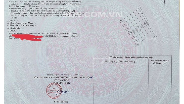 Bán đi thì tiếc , không bán không được . Cần tiền lắm rồi ạ 
Em bán mảnh đất rất đẹp và tiềm năng 
-199,8m Văn Sơn - hoàng văn thụ - chương Mỹ