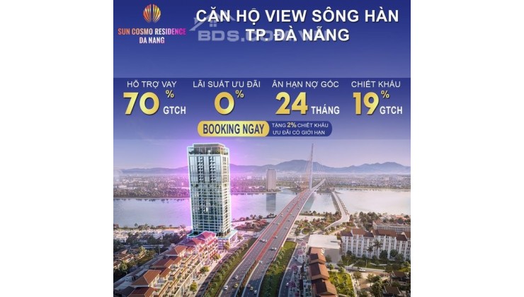 Sun Cosmo, Panoma Căn hộ cao cấp tòa P2 view sông Hàn Đà Nẵng nhận đặt chổ có thêm ưu đãi chỉ từ 1,3tỷ/căn