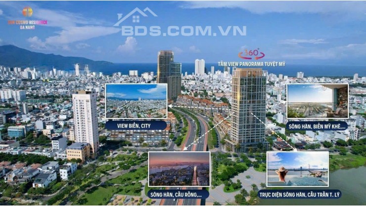 Nhận booking tòa P2 view trực diện sông Hàn - dự án Sun Cosmo Residence Đà Nẵng