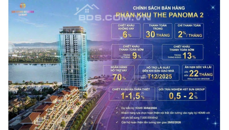 Căn hộ cao cấp trung tâm Đà Nẵng giá gốc giai đoạn 1 thanh toán theo tiến độ vay NH không lãi suất