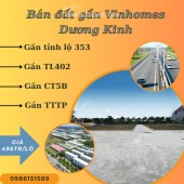 Bán lô đất gần khu đô thị cao cấp nhất Hải Phòng- Vinhomes Dương Kinh. Giá bán 495Tr/Lô đất mặt tiền rộng 5m.