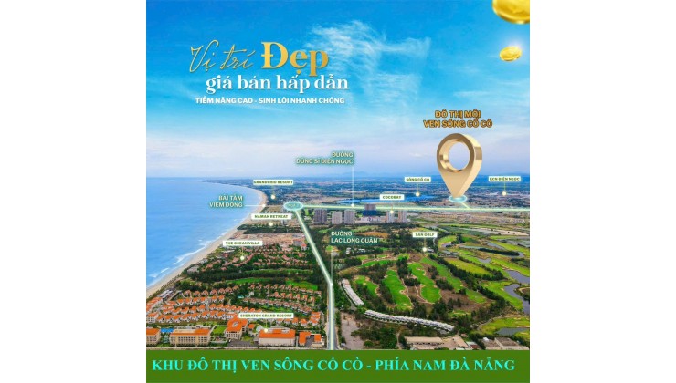Đất nền view sông phía nam Đà Nẵng giá đầu tư 890tr