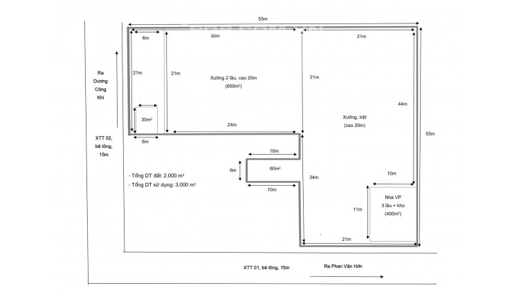 NHÀ XƯỞNG VÀ NHÀ Ở 2 MẶT TIỀN TẠI HÓC MÔN 1764M2 SHR 47 TỶ. LH:0966334433