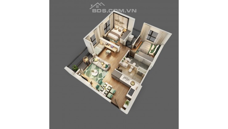 Bán Nhanh! Căn góc 2 ngủ +1 - SA5 Vinhomes Smart City, tầng trung đẹp, giá full 3.4 tỷ