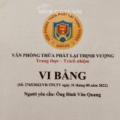 CHÍNH CHỦ - VI BẰNG TRÊN ĐẤT THỔ CƯ. LVL P KIỂN NB. 990TR