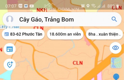 Bán đất 2 Mặt Tiền Nhựa Chính Xã Cây Gáo, Huyện Trảng Bom, Tỉnh Đồng Nai . 0938974428