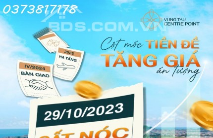 VUNG TAU CENTRE POINT - SỞ HỮU CĂN HỘ CAO CẤP LÂU DÀI TẠI VŨNG TÀU TT ĐỢT 1 CHỈ 300TR