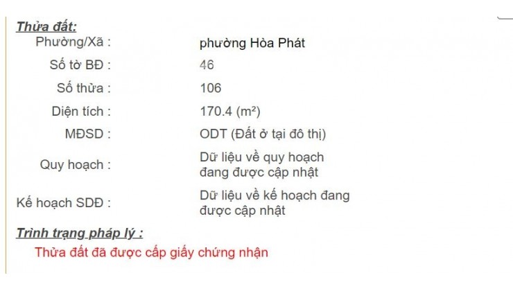 Cần bán lô đất mặt tiền 14m, diện tích 170,4 m2 đường Tôn Đản nối dài