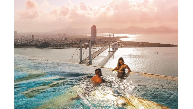 Cho thuê căn hộ Golden Bay cao cấp 5 sao, 1PN tầng cao, có hồ bơi vô cực miễn phí