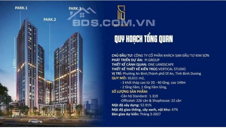 Picity Sky Park - chính sách có 1-0-2 trên thị trường - cảm kết lợi nhuận 100%/2 năm, ân hạn gốc lãi lên tới 24 tháng