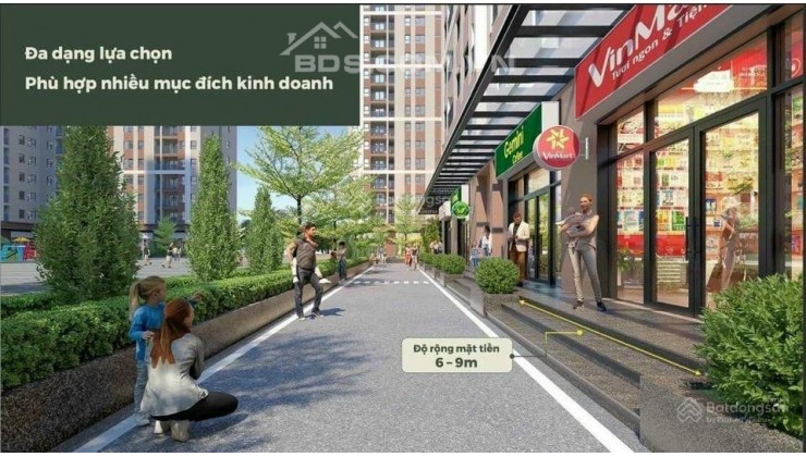 Shophouse khối đế nội khu - mặt tiền hơn 7m, tiềm năng khai thác kinh doanh các mặt hàng thiết yếu