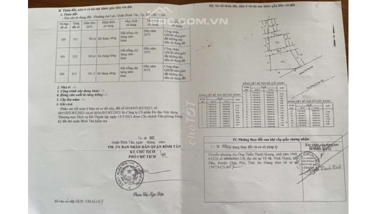 Chính chủ bán 1793,2m2 đất MT Võ Văn Kiệt, P.An Lạc, SHR 42 tỷ. Lh:0988982408.