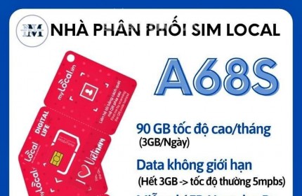 Sim 4G Mobifone Local A68S - Data không giới hạn