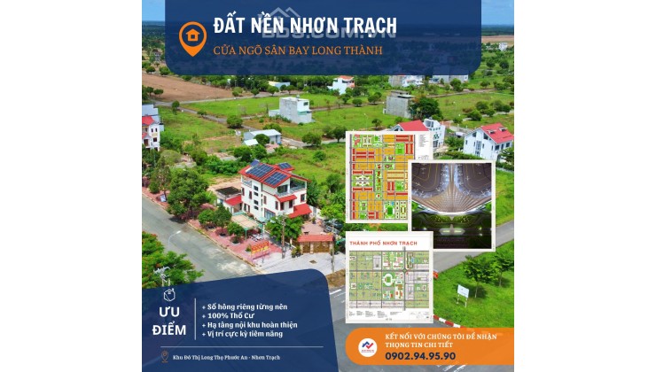 Đầu tư đất nền tiềm năng tại Nhơn Trạch cửa ngõ sân bay Long Thành