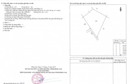 Chủ đất cần ra nhanh 2989m2 xã Phước Khánh Nhơn Trạch giá chỉ 600 ngàn/m.