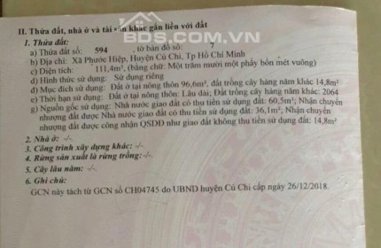 Chủ Ngộp cần bán gấp đất trã nợ cờ bạc , đất ngay Trung Tâm Củ Chi