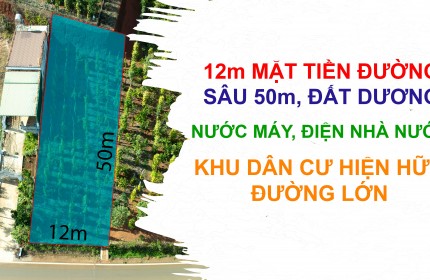 Đất Tp. Gia Nghĩa 12m mặt tiền và sâu 50m tại P. Quảng Thành, sổ hồng đầy đủ