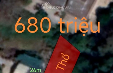 Bán gấp lô đất thổ mặt tiền Đê bao sông vàm cỏ Tây giá  680 triệu