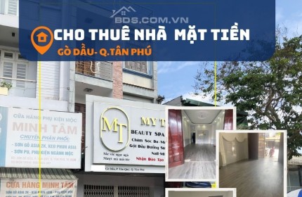 Cho thuê nhà Mặt Tiền Gò Dầu 64m2, 2 Lầu,15 triệu