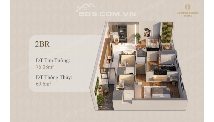 Phân khu thấp tầng The Cosmo với dòng sản phẩm Căn Hộ Chung Cư Shophouse, Shop villa.