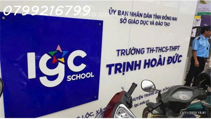 Chỉ hơn 400tr sở hữu 110m2 sổ riêng thổ cư 1 sẹc QL1A Bình Minh Trảng Bom Đồng Nai cách trường cấp 1,2,3 Trịnh Hoài Đức 300m. Hỗ trợ ngân hàng.