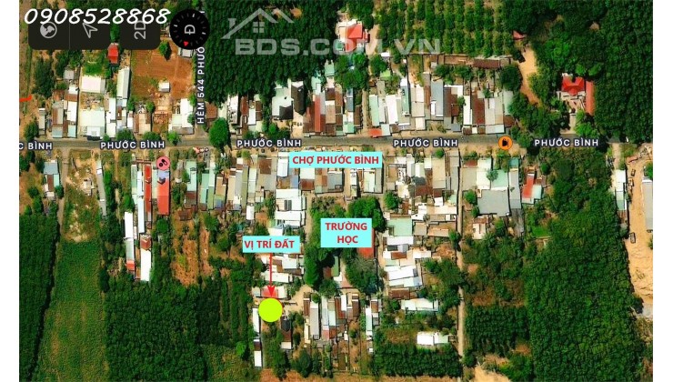 Bán đất Phước Bình gần chợ, DT 5x42, giá chỉ 1 tỷ x, SHR. LH 0908528868