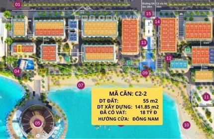 ( Hàng Hiếm) Bán căn Shophouse Vega City Nha Trang vị trí VIP , Hai mặt tiền, trực diện biển.