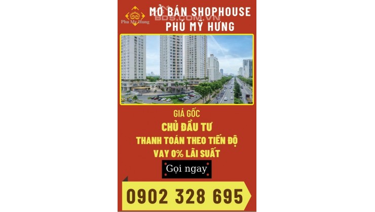 Sở hữu Shophouse Phú Mỹ Hưng mặt tiền đường Nguyễn Lương Bằng. Mua trực tiếp chủ đầu tư chiết khấu hấp dẫn, thanh toán linh hoạt đến T12/2025