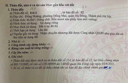 Bán đất quận Hà Đông ngay chân cầu Mai Lĩnh