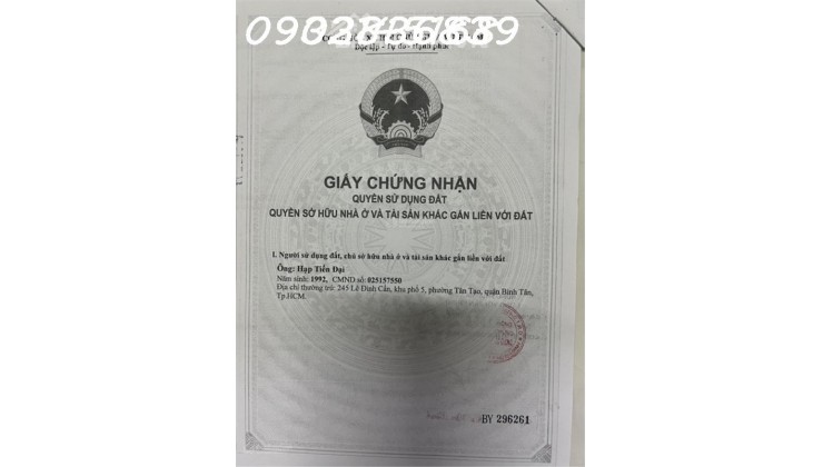 Bán nhà đường Tân Hòa Đông, phường Bình Trị Đông, Quận Bình Tân. Giá nhỉnh 6  tỷ