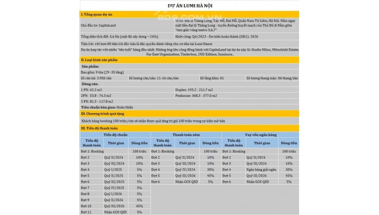 LUMI HANOI - Siêu phẩm phía Tây Hà Nội - Nơi hòa mình trong ánh sáng