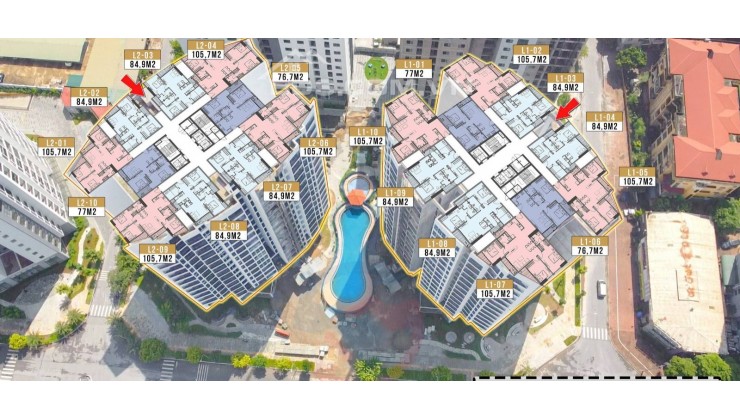 chỉ từ 3,6 tỷ có ngay căn hộ cách trung tâm Hà Nội 5km , diện tích từ 80m2 - 116m2