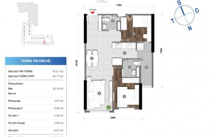 Bán gấp CH 2PN (60m2) Opal Skyline, Lái Thiêu, TA, BD - 0907994788