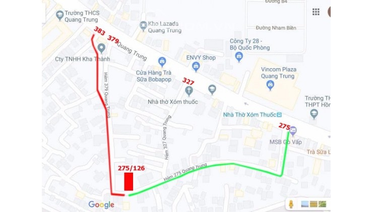 Cho thuê nhà nguyên căn MT hẻm 275 Quang Trung, Phường 10, Gò Vấp.