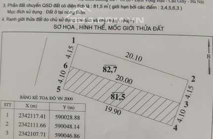 Bán 82,7m2 full thổ cư Đường Yên, Xuân Nộn, Đông Anh, Hà Nội. Đất bìa làng, ôtô tránh.