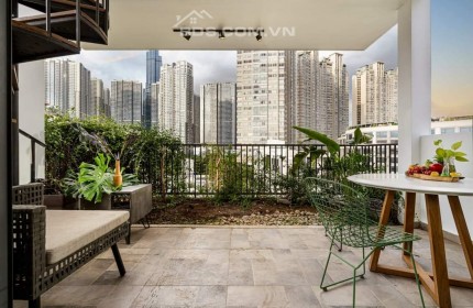 CHO THUÊ CĂN HỘ CAO CẤP KHU VỰC TRUNG TÂM - 1PN PENHOUSE SÂN VƯỜN - FULL KÍNH VIEW. LANDMARK 81