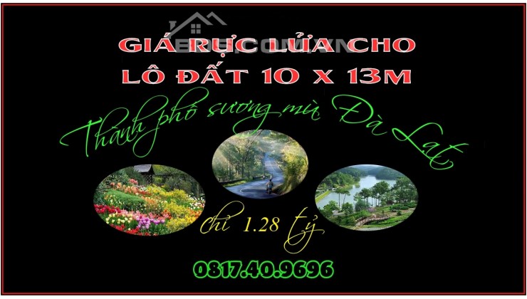 Giảm tẹt ga lô đất 10 x 13m làng hoa Thái Phiên Thành Phố Đà Lạt