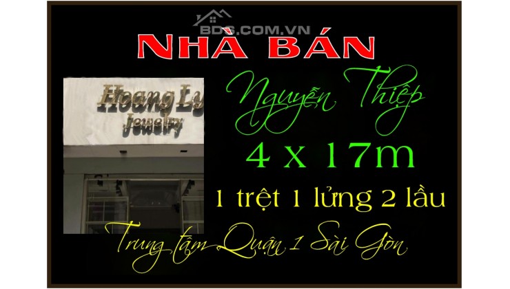 Nhà phố 4 x 17m 1 trệt 3 lầu Nguyễn Thiệp trung tâm tài chính Q1 TP.HCM