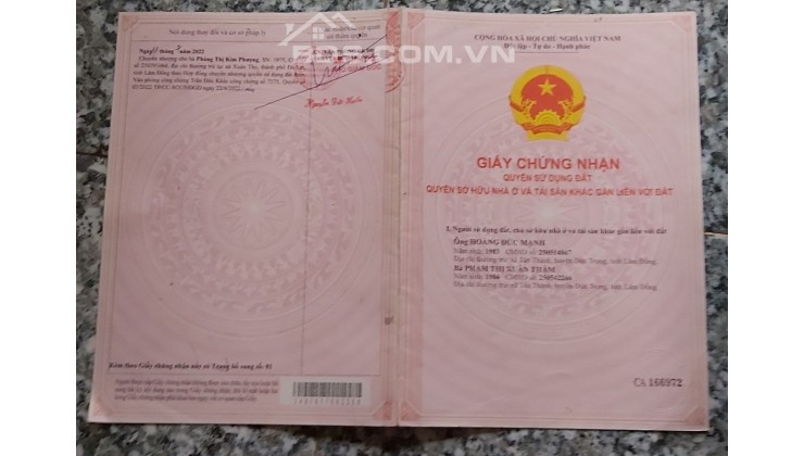 Cần tiền xây chùa  -  Bán NHANH lô đất đẹp tại chợ Tân Hội, Đức Trọng, Lâm Đồng