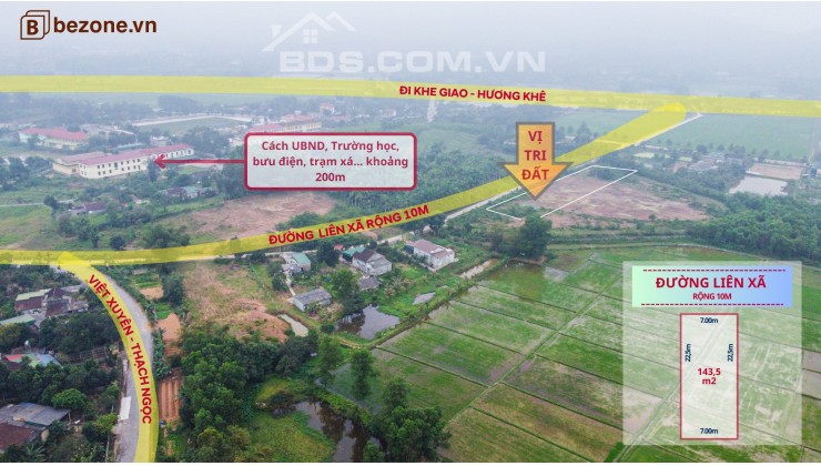 Giá 2xx triệu - Bán đất khu công nghiệp Tây TP Hà Tĩnh