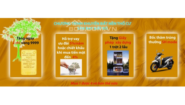 Tặng ngay 2 chỉ vàng SJC khi mua đất nền sân bay Đất Đỏ chỉ 450tr/189m2. Lh:0778779268