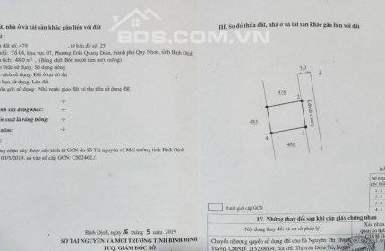 Bán đất hẻm ô tô đường Lạc Long Quân, TP Quy Nhơn