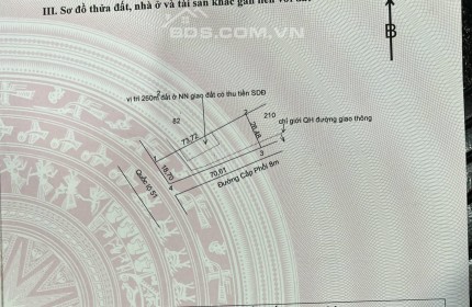 Bán lô đất MT quốc lộ 51; xã tân hoà, tx Phú Mỹ dt 1.6 sào có thổ cư