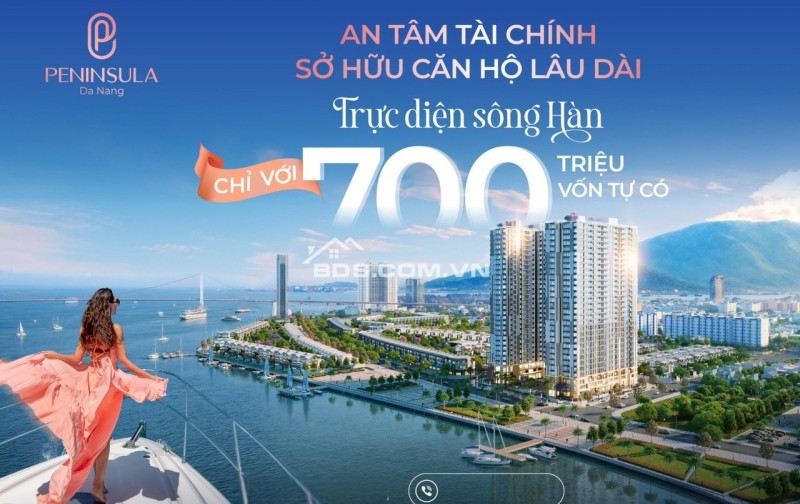 Hơn 2 tỷ sở hữu căn hộ cao cấp Peninsula mặt sông Hàn - Quỹ đất hiếm hoi 4 mặt tiền - Sổ đỏ lâu dài