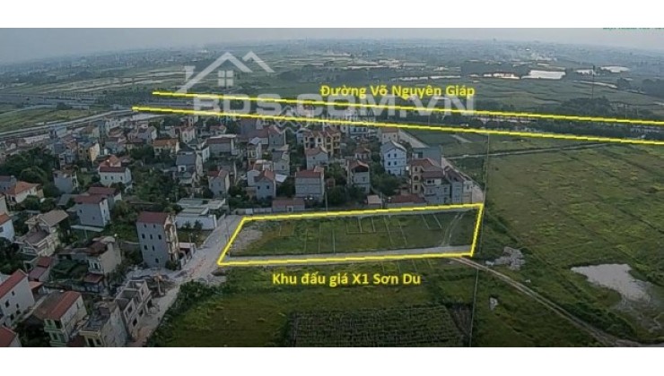 BÁN ĐẤT ĐẤU GIÁ X1 SƠN DU, NGUYÊN KHÊ, ĐÔNG ANH - HÀNG LOẠI 1 - GIÁ ĐẦU TƯ 6XTR/M